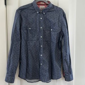 Men’s Vintage 7 Diamonds Bicycle Casual Button Down Shirt (size Large)